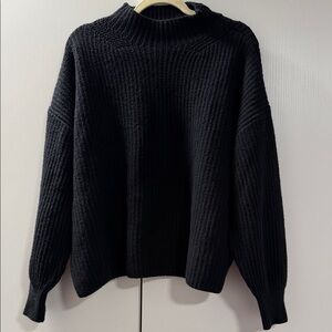 Old Navy Black Ribbed Mock Neck Sweater